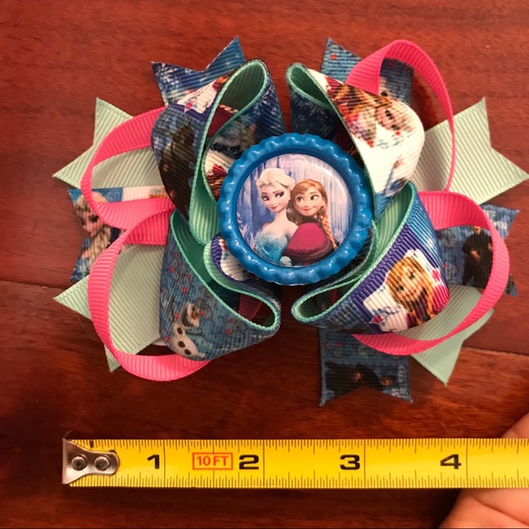 Frozen Elsa Anna Hair Bows Super Cute - Picture 2 of 4